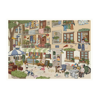 ENWEI 5 Cái [Retro Vintage Series] Miếng dán phong cảnh cực lớn 3D chống thấm nước Cửa hàng tạp hóa nhỏ Áp dụng Son môi Phong cách hoạt hình để ghi nhật ký Trang trí sổ lưu niệm