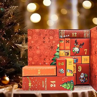 BeautifulHomeA Giáng Sinh Đếm Ngược Trống Hộp Quà Tặng Để Lấp Đầy 24 Ngày Ông Già Noel In Hình Hộp Sưu Tập Giáng Sinh Mùa Vọng Lịch Hộp VN