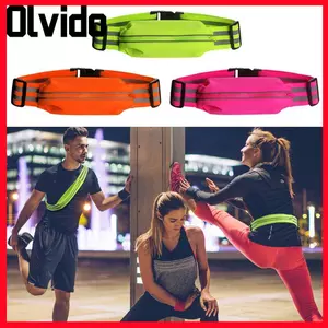 Túi đeo thắt lưng chạy bộ OLVIDO, Túi thể thao nhiều màu dải phản chiếu, Túi đeo thắt lưng chạy bộ dung lượng lớn chống thấm nước chất lượng cao Chìa khóa điện thoại