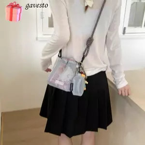 Túi đeo chéo GAVESTO, Túi đeo chéo di động bằng lưới, Túi đeo vai rỗng cho bé gái