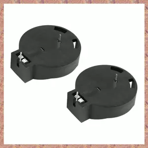 2 Chiếc CR2450 Đồng Xu Nút Pin Ổ Cắm Hộp Đựng 2 Chân Đen (R F C V)