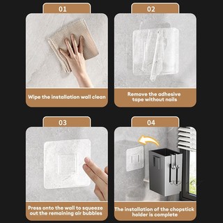 Ống Đựng Đũa Treo Tường Chống Ẩm Mốc Luôn Giữ Khô Ráo Giỏ Đựng Đũa Thoát Nước