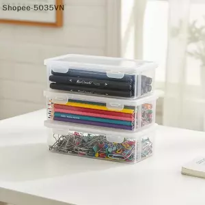 {AKIN} 4 Pa Hộp Bảo Quản Bằng Nhựa Trong Suốt Có Nắp Loing An Toàn Dung Tích Lớn Cho Đồ Dùng Nghệ Thuật Tổ Chức Trường Học Tại Nhà {a}