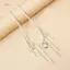 PNPIA- Mới Y2K Trái Tim Đính Hạt Nelace Nữ Boho Nối Xương Đòn Dây Xích Choker Trang Sức Thời Trang Tinh Tế