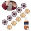 BRABRAAA 10 Chiếc Nút Trâm Cài Trang Trí, Vỏ Nút Kim Cương Giả Hình Nấm Royalblue, Nút Kim Loại Nhựa Trang Trí Nút Phụ Kiện Quần Áo Nút Trang Trí Ngày Lễ