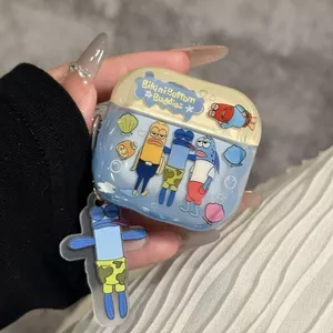 Vỏ tai nghe ba chú hề có sẵn Thích hợp cho Airpodspro thế hệ thứ 3 vui nhộn cá tính sáng tạo Thích hợp cho vỏ bảo vệ AirPods4 Bao gồm tất cả chống @ -