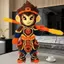 Ban Đầu Tròn Tương Thích Lego 70cm Khỉ Vua Đen Goku Khối Xây Dựng Đồ Chơi Lắp Ráp Mô Hình Trang Trí Xếp Hình