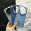 Thích hợp cho oppoFindX9ultra Vỏ điện thoại Denim Họa tiết Half Edge PC Hard Case