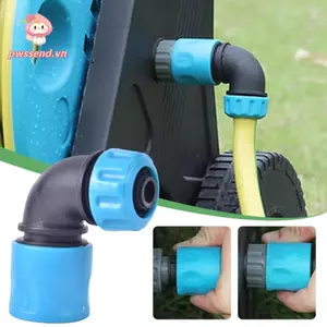 Khuỷu tay ống nước PWSEND, Đầu nối nước khớp khuỷu tay ABS + PP + TPR, tháo gỡ nhanh Bộ chuyển đổi ống tưới buộc xoắn ốc 1 / 2 Inch trong vườn