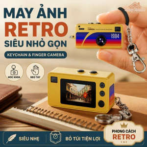 máy ảnh mini móc khóa camera ngón tay quay phim 1080p đèn flash góc rộng quà tặng học sinh