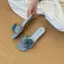 TT Hoa Trang Trí Flip-Flops Nữ Mùa Hè Nêm Gót Mở Mũi Dép Dép Sang Trọng Phù Hợp Với Váy Dép