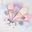 Khăn tay vuông GILL, Vải thêu hoa mềm mại có thể tái sử dụng, Hoa ren Cotton thanh lịch Hanky dành cho nữ