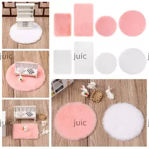 Thảm lông thu nhỏ JUIC Đạo cụ chụp ảnh tỷ lệ 1 / 12 Phụ kiện búp bê phong cách Bắc Âu