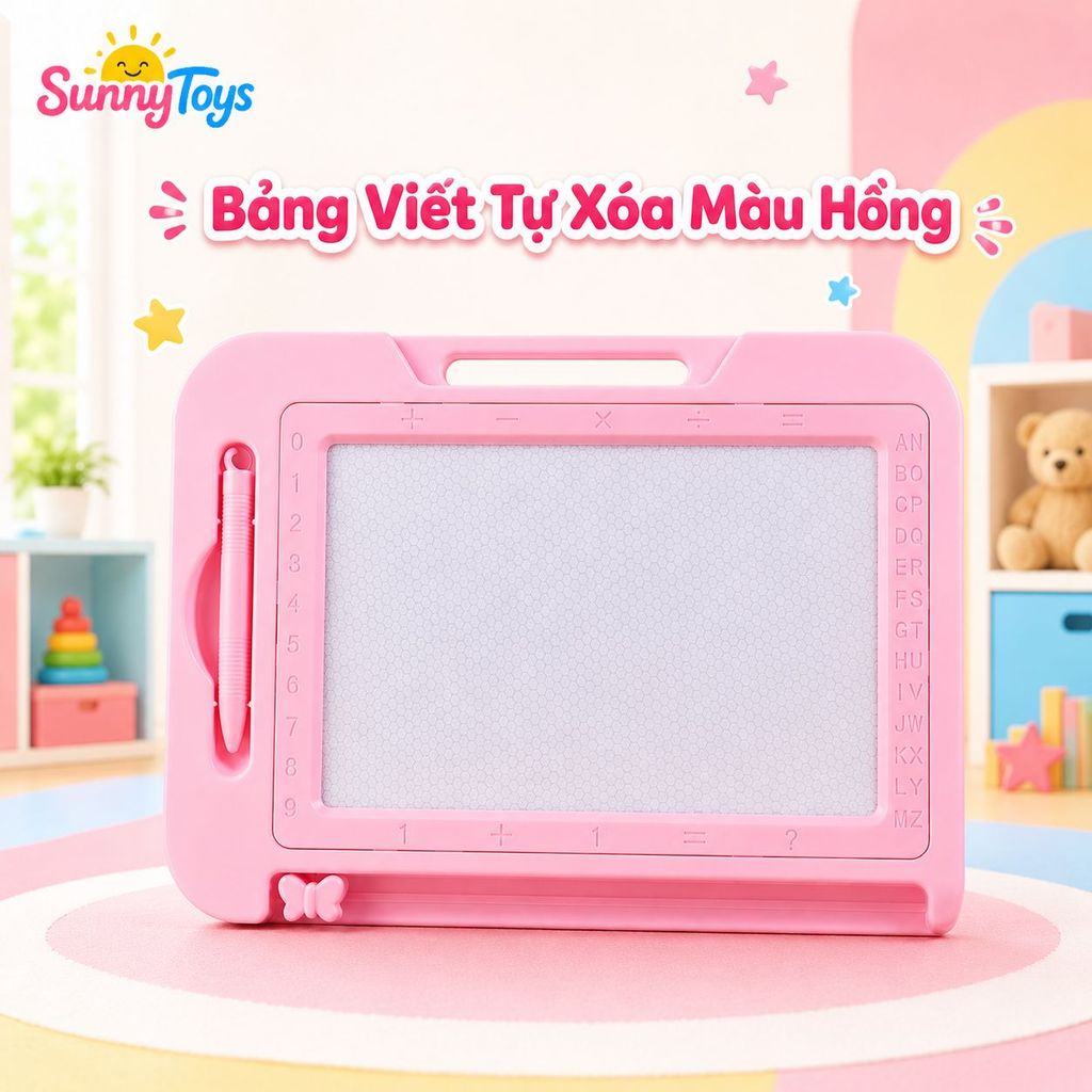 Bảng Tập Vẽ Từ Tính SunnyToys - Bé Viết, Vẽ Và Tự Xóa Dễ Dàng Bằng Cần Gạt