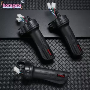 BORAGETE E-Bike Twist Throttle Electric 12V 24V Tay ga đi xe đạp màu đen