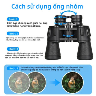 Ống nhòm HD Ống nhòm cầm tay công suất cao Kính viễn vọng ngoài trời tầm nhìn ban đêm Micro