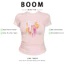 BOOM Áo Baby Tee Nữ Cotton Ôm Body-Áo Thun Ngắn Tay Y2K In Hình PhongCách Mùa Hè, Cổ Tròn Hàng Đầucách hàn quốc phong303