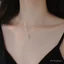Vòng cổ xương đòn hoa phong cách mới, Phụ kiện hàng ngày phù hợp thời trang đơn giản cho bé gái
