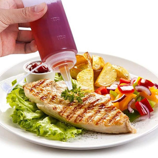 Bình Bóp Gia Vị Lỏng 240-1000ML Có Cân / Sốt Salad Chai Dầu Đựng Gia Vị