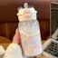 Cốc Nước Ngôi Sao 600ml Cho Đá Cà Phê Nước ép Trà Cốc Nhựa Nơ Dễ Thương Có Nắp Ống Hút Chai Uống Di Động VN