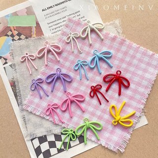 Phong Cách Hàn Quốc Streamer Hợp Kim Nơ Sơn Bất Đối Xứng Màu Đính Hạt Tự Làm Handmade Điện Thoại Di Động Dây Chuyền Hạt Rời