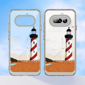 Ốp điện thoại trong suốt cứng "Lighthouse Windmill" cho Nothing Phone 4A Pro 3A Pro 2 2A / Vỏ điện thoại không có gì chống sốc