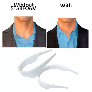 STABFOAM Áo Sơ Mi Cổ Hỗ Trợ Shaper, Cổ Áo Sơ Mi Trơn Đứng Cổ Dụng Cụ, Cổ Áo Ở Lại Bộ Áo Sơ Mi Có Thể Điều Chỉnh Chống Lăn Cố Định Shaper
