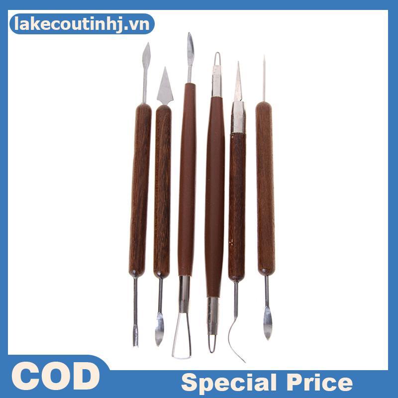 Lu 6 Chiếc Đất Sét Điêu Khắc Sáp Khắc Đồ Gốm DIY Dụng Cụ Shapers Polymer Mô Hình Quà Tặng tinhj