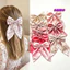 SAMO 8 Cái Nơ Tóc Barrettes, Ruy Băng Đuôi Hoa In Hoa Nơ Kẹp Tóc, Vải Ruy Băng Lò Xo Kẹp Nữ Tạo Kiểu Tóc