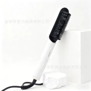 Lược duỗi tóc Ion âm Máy duỗi tóc Tóc Uốn tóc Công dụng kép Lược uốn tóc Khóa bên trong Lười Thẳng