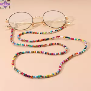 RTJIFSS Đính Hạt Dây Buộc Cổ Nhiều Màu Sắc Cho Nữ Hạt Đeo Kính