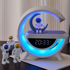 Sạc Không Dây Bluetooth Âm Thanh Đồng Hồ Báo Thức Không Khí Đa Năng Đèn Bàn Đèn Ngủ Quà Tặng Sinh Nhật Bé Trai Loa