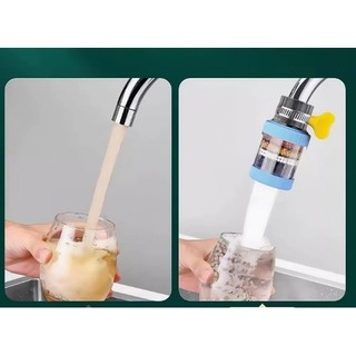 Bộ lọc vòi sáu lớp xoay 360 độ Phòng tắm chống bắn tung tóe Nhà bếp Bộ lọc nước máy đa năng