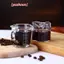 70 / 75ml Espresso Shot Glass Vòi đôi Cốc đo thủy tinh chịu nhiệt Tay cầm trong suốt Cân đo cà phê sữa