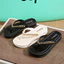 Flip-Flops Nữ Mùa Hè Mặc Ngoài Thời Trang Phù Hợp Với Giày Lật Dây Xích Phẳng Đi Biển Dép YF4S