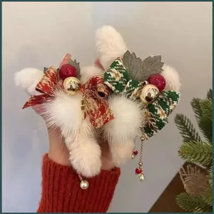 YT4 Giáng Sinh Sang Trọng Kẹp Tóc Nữ Nơ Tua Rua Kẹp Tóc Cá Mập Kẹp Thời Trang Và Cá Tính Phụ Kiện Tóc