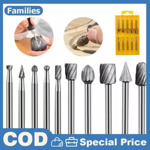 Tốc Độ Cao Gỗ Làm Việc Mũi Khoan Tập Tin Xoay Tròn Mini HSS Burr Bộ Gỗ