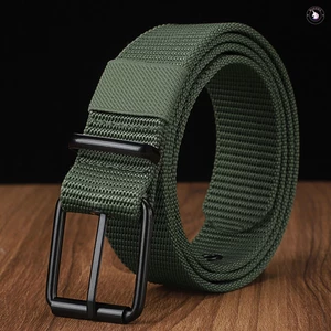 Thắt lưng nam Nylon thông thường - Thiết kế nhiều lỗ màu trơn cho quần jean