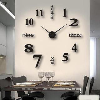[Ktp] Đồng hồ treo tường 3D Đồng hồ kim thạch anh câm dán tường Đồng hồ trang trí nhà cửa