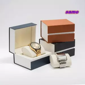Hộp đựng đồng hồ SAMO, Hộp đựng đồng hồ hiển thị lật, Hộp đựng đồng hồ đơn bằng da PU di động dành cho nam giới