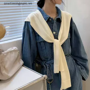 VFZ Hàn Quốc Khăn Choàng Dệt Kim Mùa Hè Điều Hòa Không Khí Cổ Giả Ne Guard Đan Mỏng Thắt Nút Mũi Đeo Vai Khăn Cho Nữ OTE