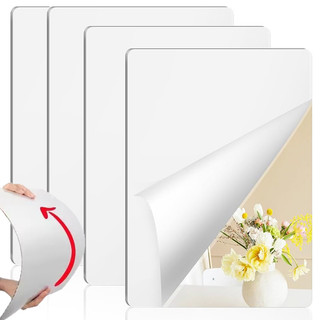 1 / 4 Bộ Nhãn Dán Tường Gương Acrylic Có Thể Tháo Rời - Gạch Gương Không Gọng DIY Trang Trí Nhà