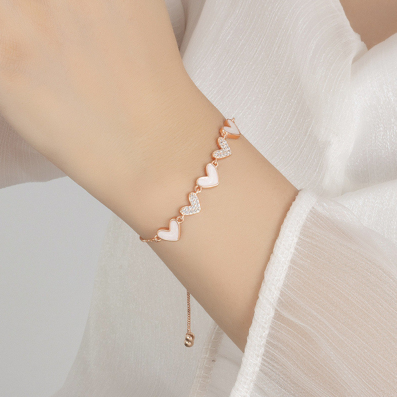 Vòng tay trượt hình trái tim tươi mát ngọt ngào dành cho bé gái