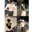 Áo thun ngắn tay thắt nơ mùa hè phong cách mới rỗng Top Slim-fit sang trọng