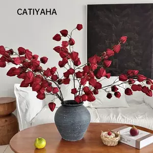 CATIYAHA Đèn Lồng Nhân Tạo Hoa Quả Bó Hoa, Mô Phỏng Trang Trí Hoa Đèn Lồng Nhân Tạo, Nhánh Dài 60cm Nhựa Giả Hoa Trang Trí Đám Cưới