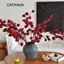 CATIYAHA Đèn Lồng Nhân Tạo Hoa Quả Bó Hoa, Mô Phỏng Trang Trí Hoa Đèn Lồng Nhân Tạo, Nhánh Dài 60cm Nhựa Giả Hoa Trang Trí Đám Cưới