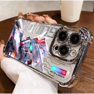 Ốp Điện Thoại Anime Gundam Cho Xiaomi 17T 15T 14T POCO X8 Pro Max 15 X7 X3 F5 M3 M4 Pro X5 F4 F7 M7 F8 Siêu Vỏ Mạ Trong Suốt Silicon Chống Sốc Trong Suốt Mềm Bảo Vệ Không Khí