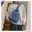 Ba lô denim CPINCP, Túi du lịch đa chức năng đa năng sử dụng kép, Ba lô vải denim dung tích lớn thời trang Sử dụng thông thường