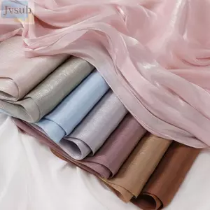 Khăn lụa JVSUB, Khăn choàng chống nắng dài màu trơn, Khăn choàng voan mềm voan Hijab che nắng chất lượng cao ngoài trời
