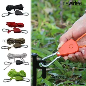 Dây lều cắm trại NEWIDEA, 4m có khóa Dây lều, Dây buộc phản quang bền bỉ Phụ kiện cắm trại